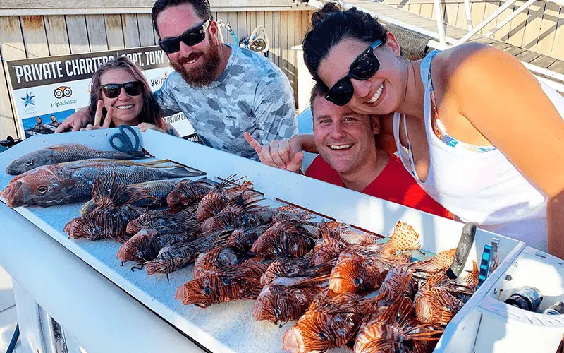Happy Family Lionfish Hunting Charter Islamorada, Florida